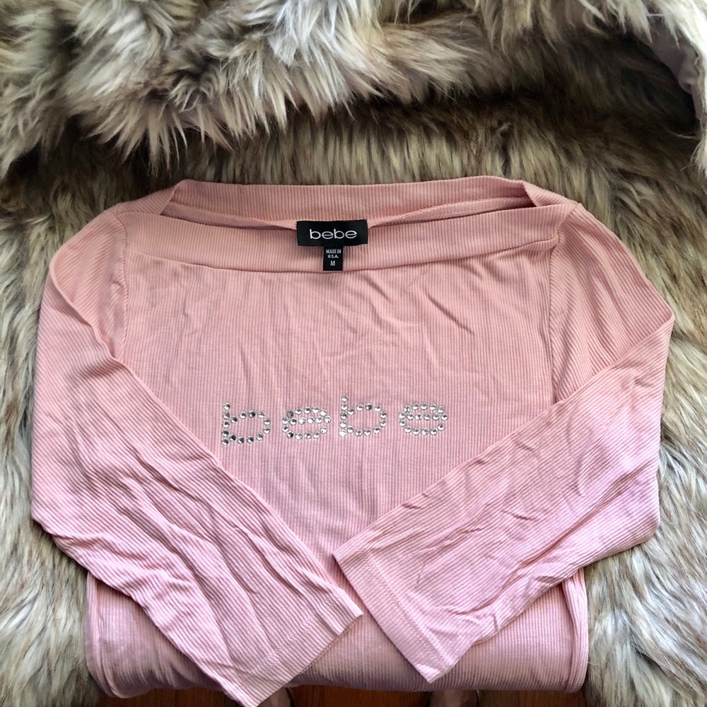 bebe logo 3/4 sleeves